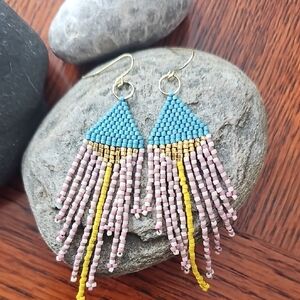 Beaded Fringe Earrings